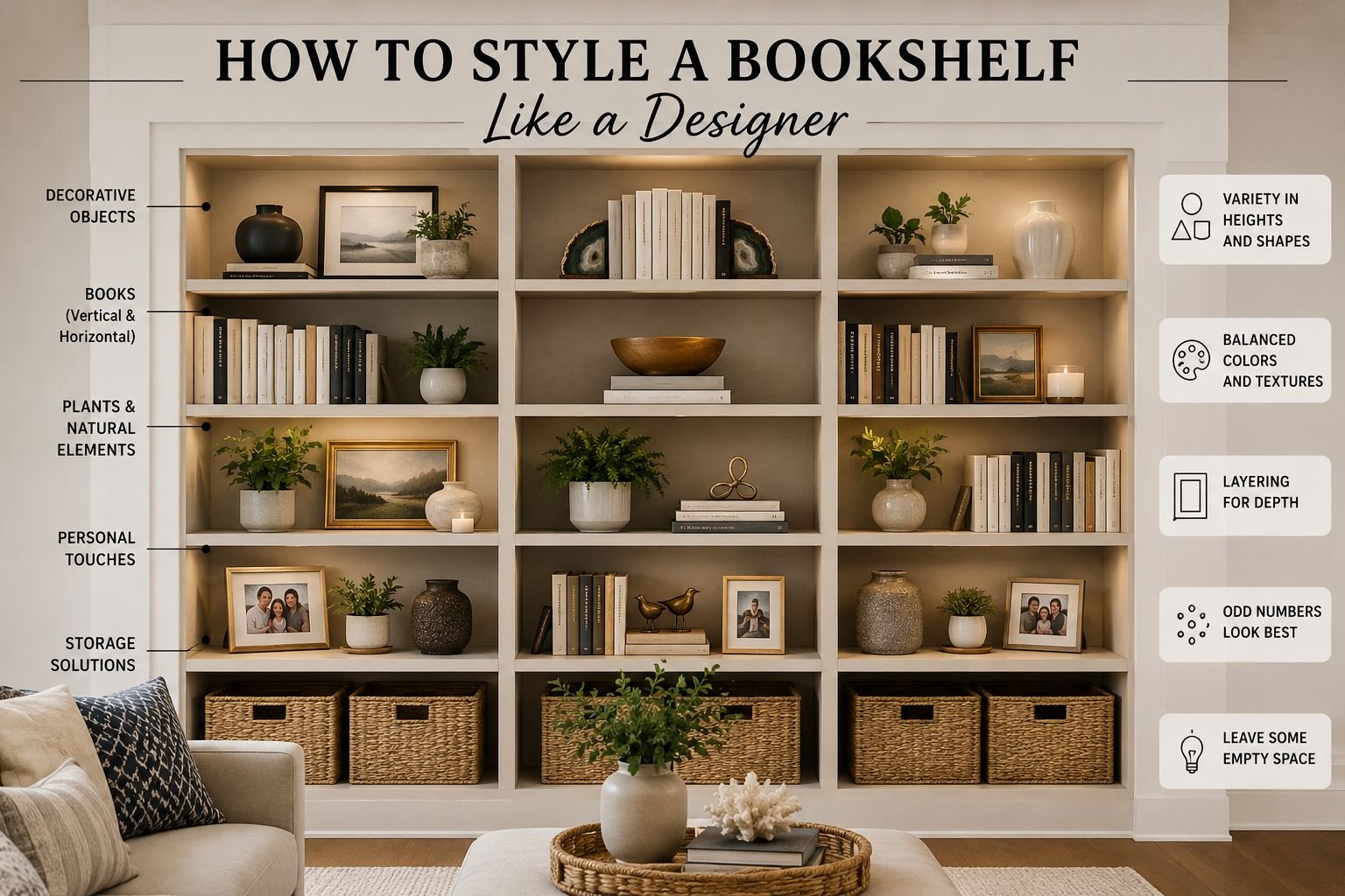 How to Style a Bookshelf Like a Designer